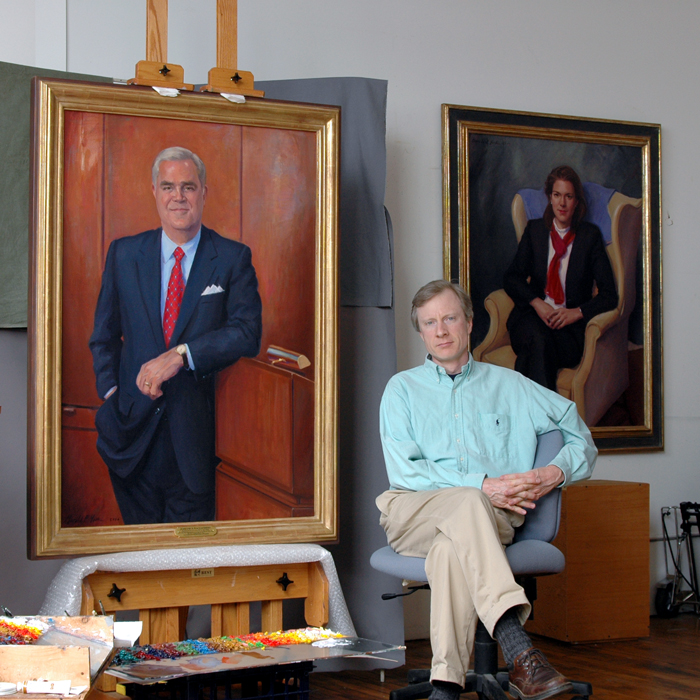 Gerald P. York in his Studio