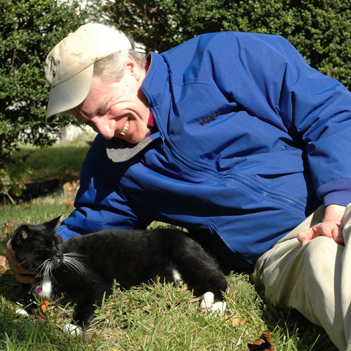 Gerald P. York with Mr. Oreo