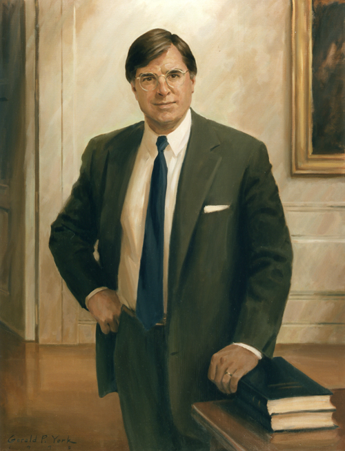 Gerald York Oil Portrait of Yale President Benno C. Schmidt