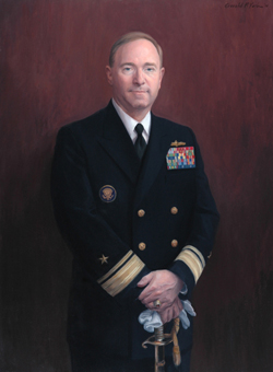 Portrait Painting of Vice Admiral Phil Wisecup 
					by and &copy; Gerald P. York