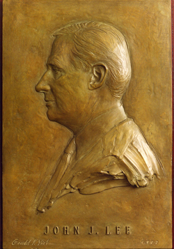 Bronze Relief Portrait Sculpture of John Lee by and &copy; Gerald P. York