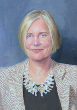 sharon oster oil portrait 
					by and &copy; Gerald P. York